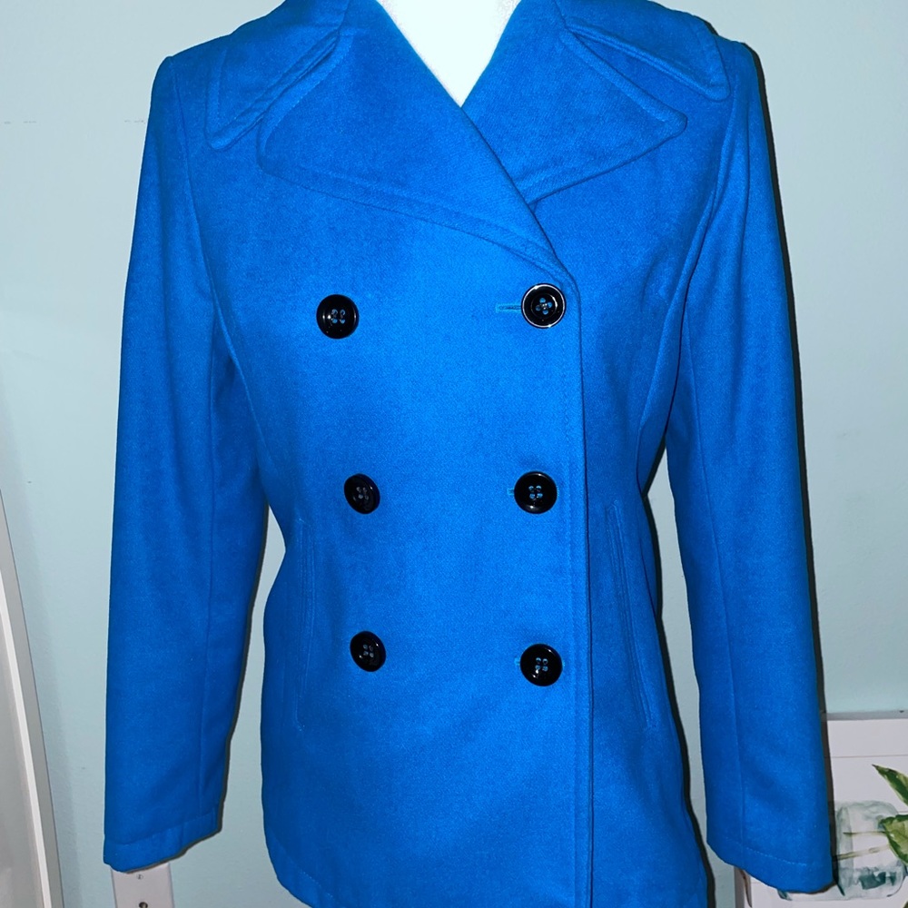 New York and Company Blue Pea Coat